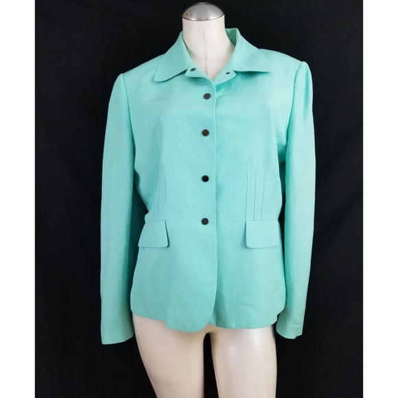 Tahari Jackets & Blazers - Tahari ASL Size 14P Turquoise Blazer